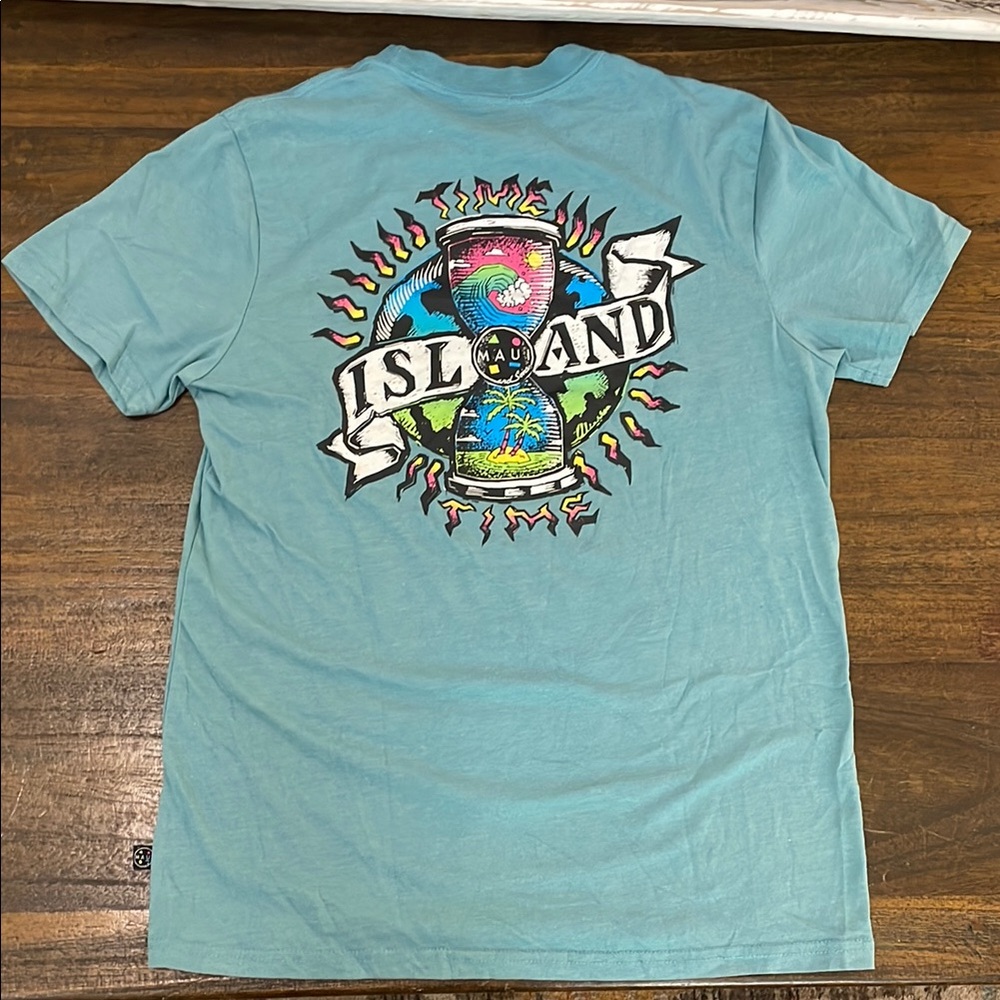 Maui and Sons Light Blue Short Sleeve Tee Size Medium